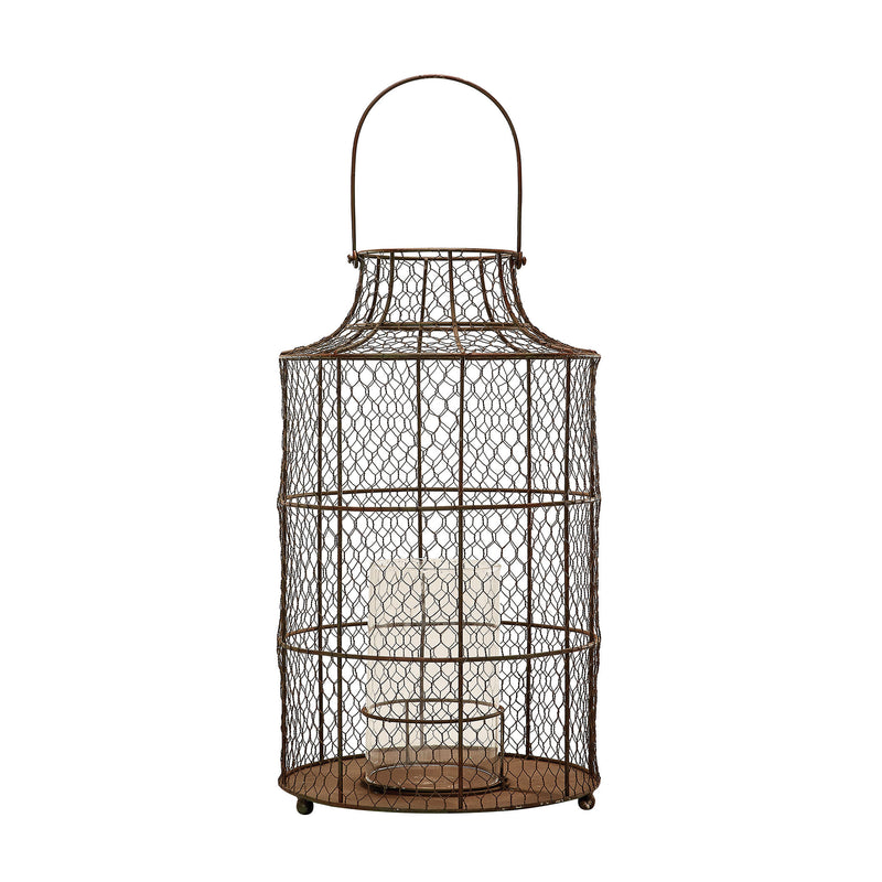 594040 Chicken Wire Hurricane - Small Candle/Candle Holder - RauFurniture.com