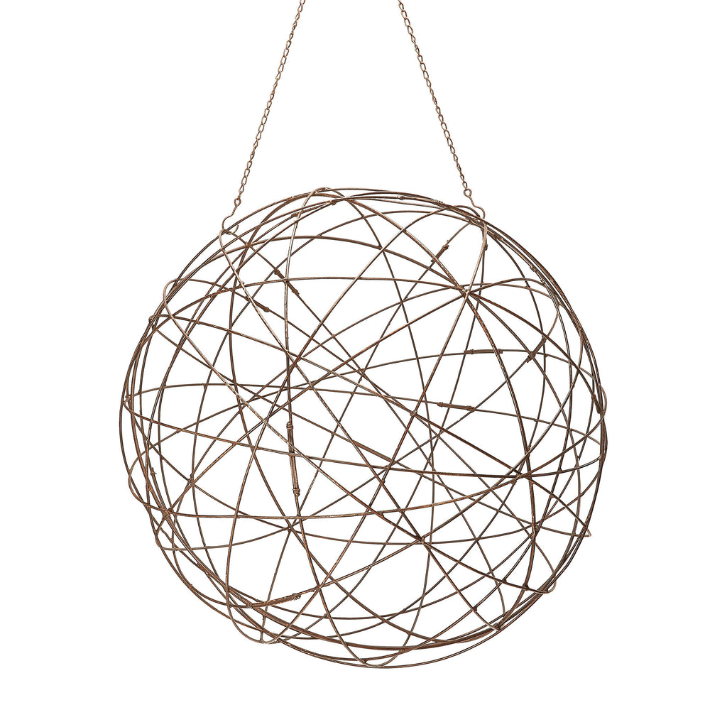 594046 Aged Iron Wire Sphere - Large Accessory - RauFurniture.com