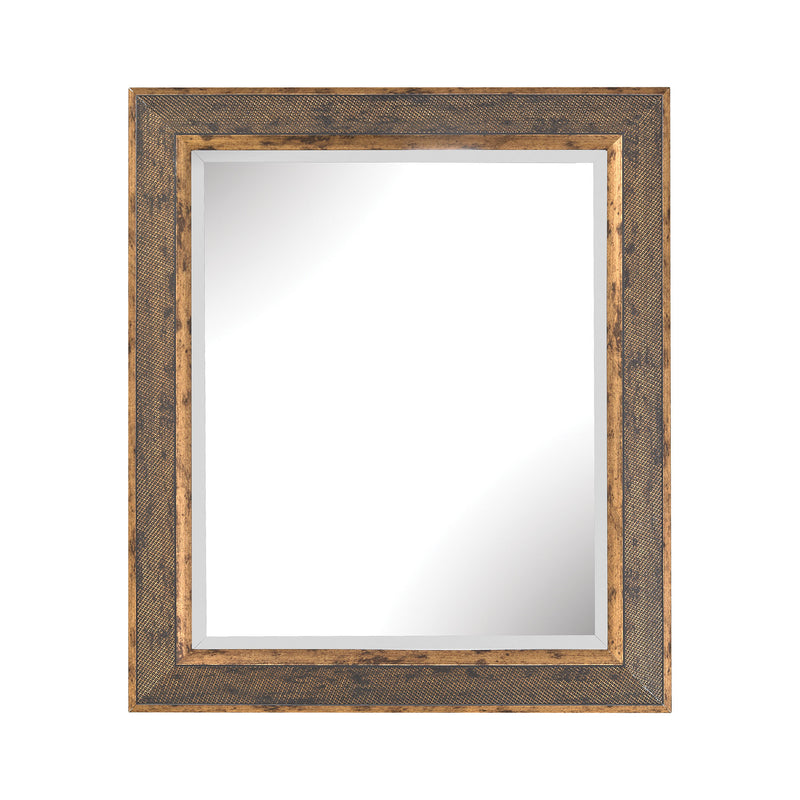 6100-022 Cognac Composite Frame Wall Mirror In Rust And Gold Mirror - RauFurniture.com