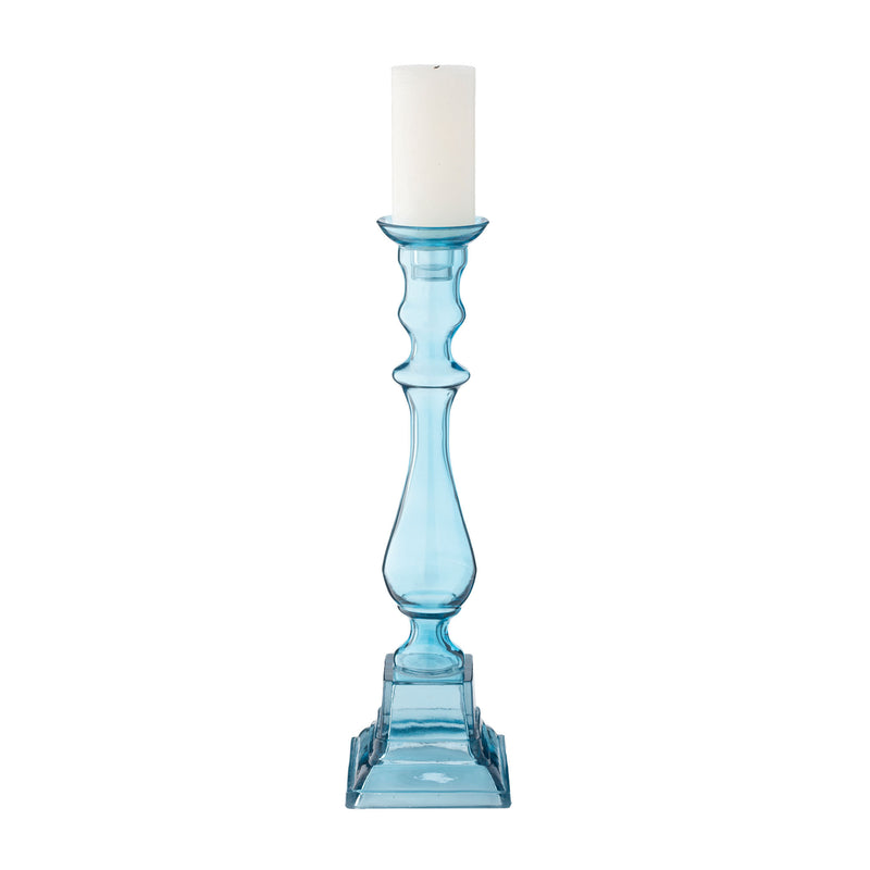 625002 Sea Glass Knight Pillar Candle Holder - Medium Candle/Candle Holder - RauFurniture.com