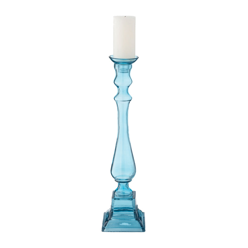 625003 Sea Glass Knight Pillar Candle Holder - Large Candle/Candle Holder - RauFurniture.com