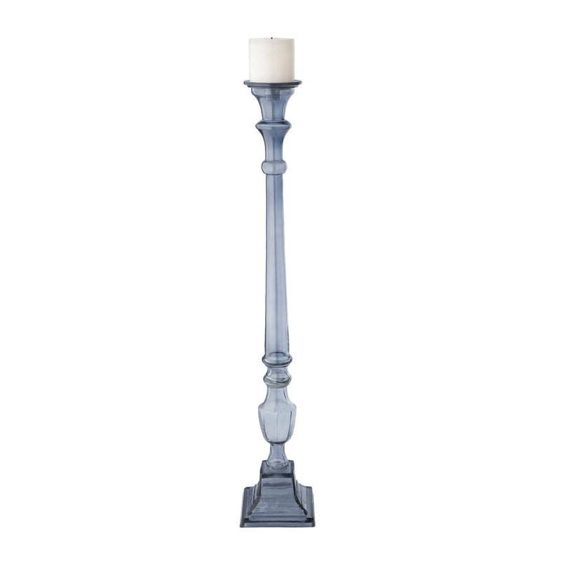 625010 Tall Plum Glass Knight Pillar Candle Holder - Large Candle/Candle Holder - RauFurniture.com