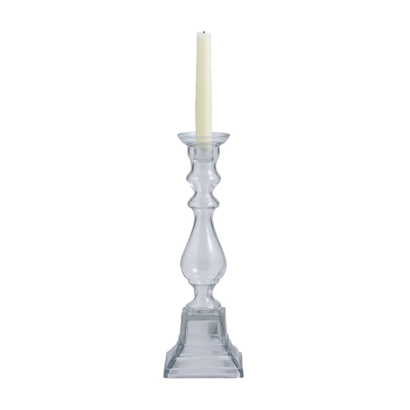 625016 Clear Glass Knight Pillar Candle Holder - Medium Candle/Candle Holder - RauFurniture.com
