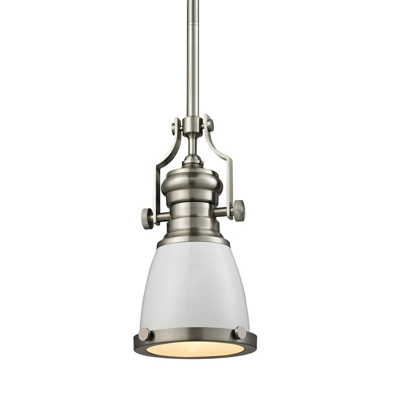 Chadwick - Mini Pendant - Gloss White, Satin Nickel, Satin Nickel