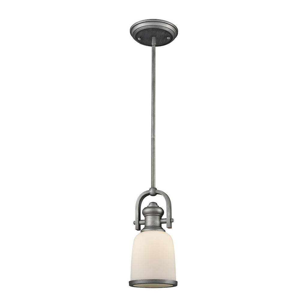 Brooksdale - Mini Pendant - Weathered Zinc