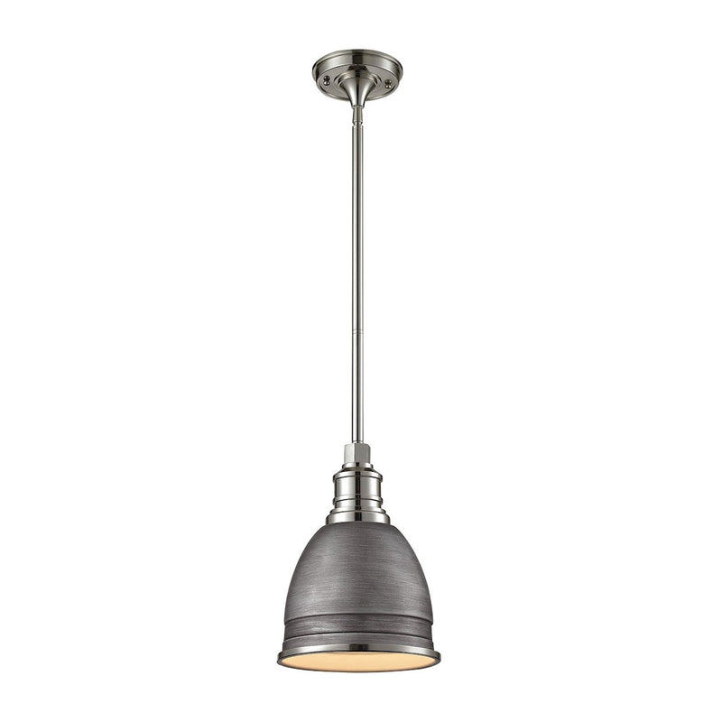 Carolton - Mini Pendant - Polished Nickel, Weathered Zinc, Weathered Zinc