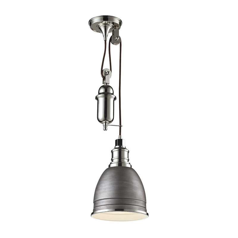 Carolton - Mini Pendant - Polished Nickel, Weathered Zinc, Weathered Zinc