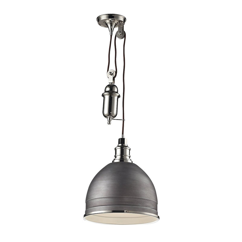 Carolton - Mini Pendant - Polished Nickel, Weathered Zinc, Weathered Zinc