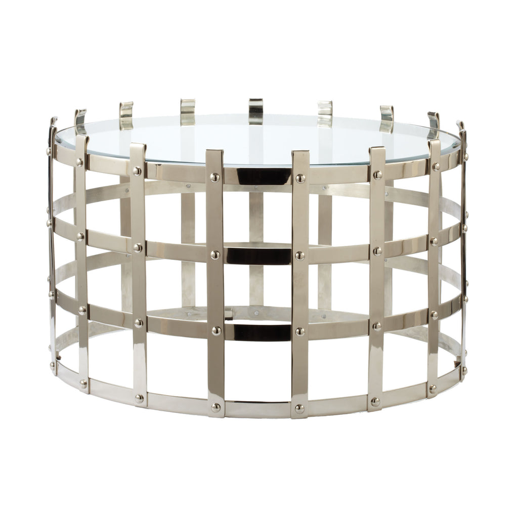 675001 Metal Strap Coffee Table Table - RauFurniture.com