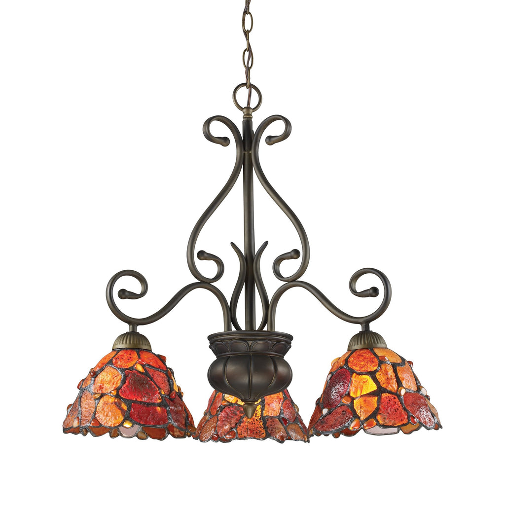 Carelina - Chandelier - Tiffany Bronze