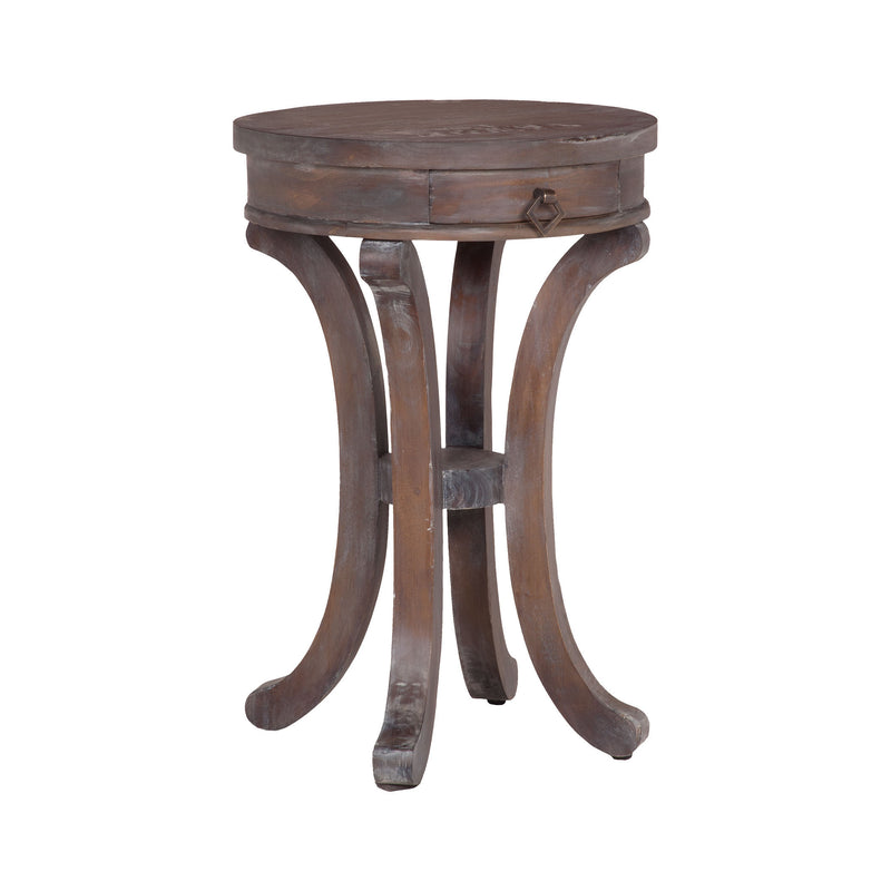 7011-016 Mahogany Swoop Base Side Table Table - RauFurniture.com