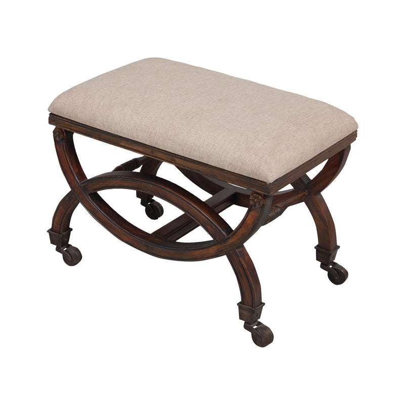 7011-018 Single Arc Bench In Woodland Dark Stain - Free Shipping! Bench - RauFurniture.com