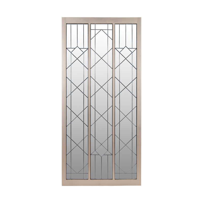 7011-030 Empire State Floor Mirror With Leaded Glass Mirror - RauFurniture.com