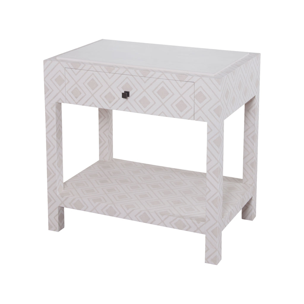 7011-1057 Kent Fabric Wrapped Bedside Table Table - RauFurniture.com