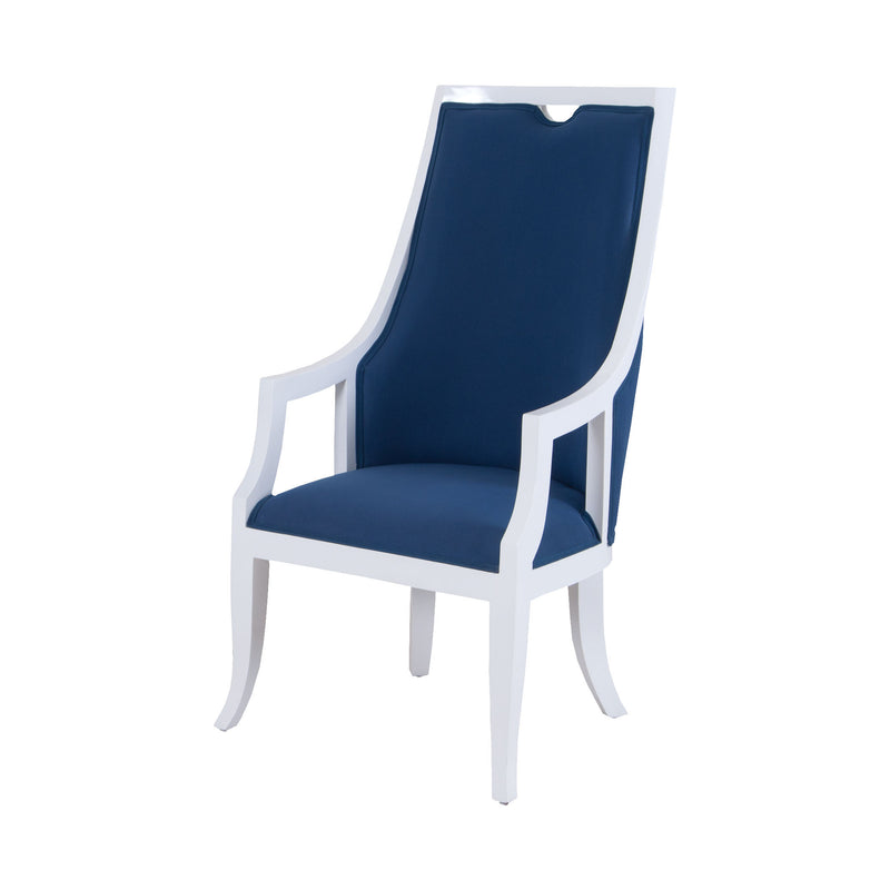 7011-1106 Rosa Vana Chair In White And Navy Chair - RauFurniture.com