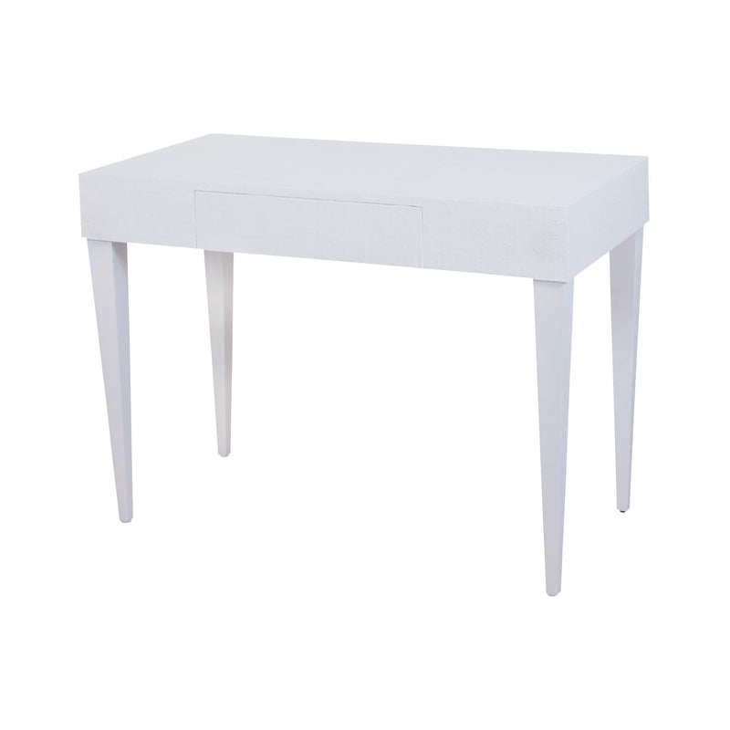 7011-1110 Pointe Blanche Desk In White And Natural Raffia - Free Shipping! Desk - RauFurniture.com