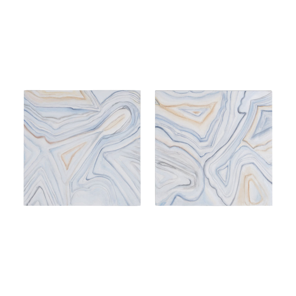 7011-199/S2 Pastels Agate Handpainted Wall Art Wall Decor - RauFurniture.com