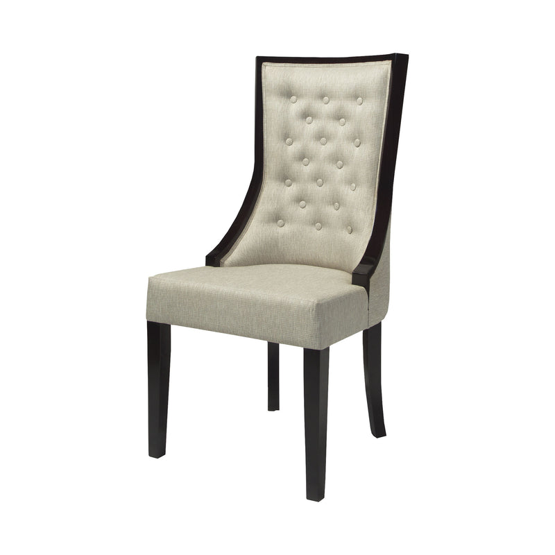7011-269 Budi Chair In Black Stain With Natural Linen - Free Shipping! Chair - RauFurniture.com