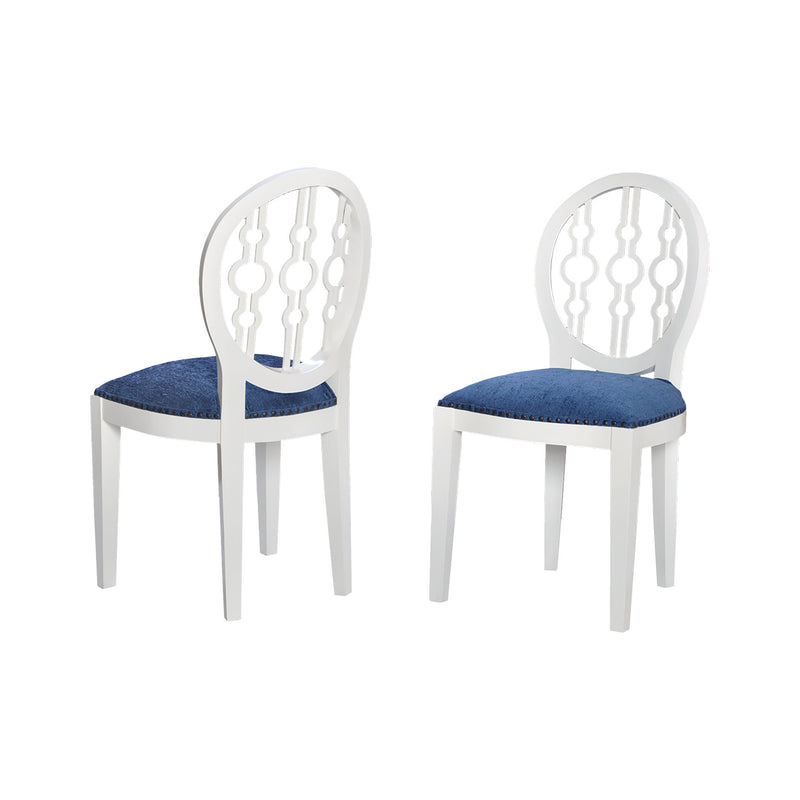 7011-625 Dimple Chair In Cappuccino Foam And Navy Fabric Chair - RauFurniture.com