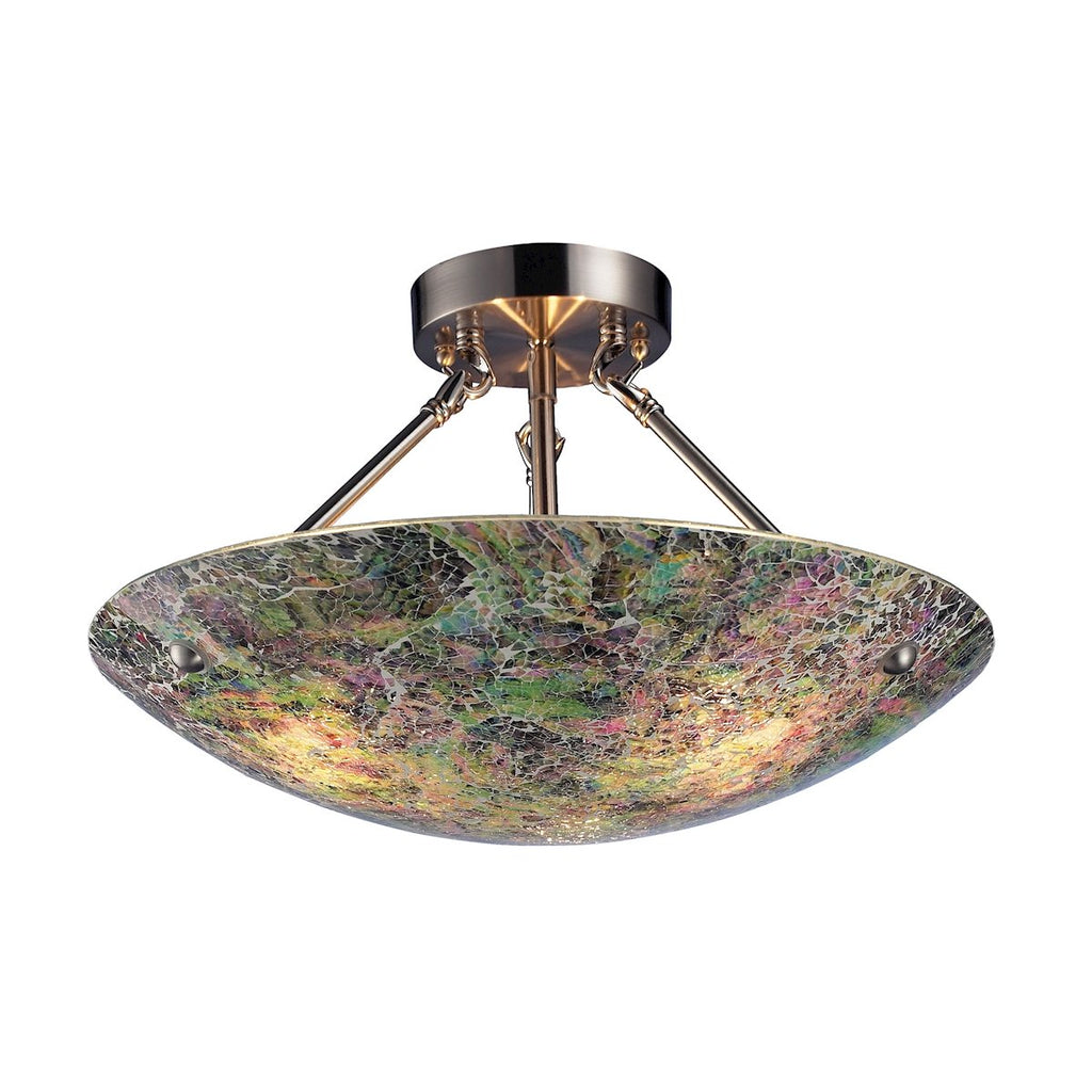 Avalon - Semi Flush Mount - Satin Nickel