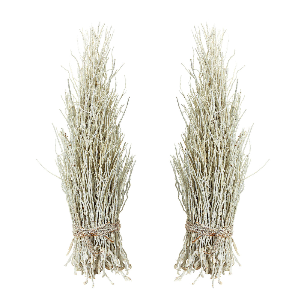 742022/S2 White Washed Cocoa Twig Sheaf - Set of 2 Accessory - RauFurniture.com