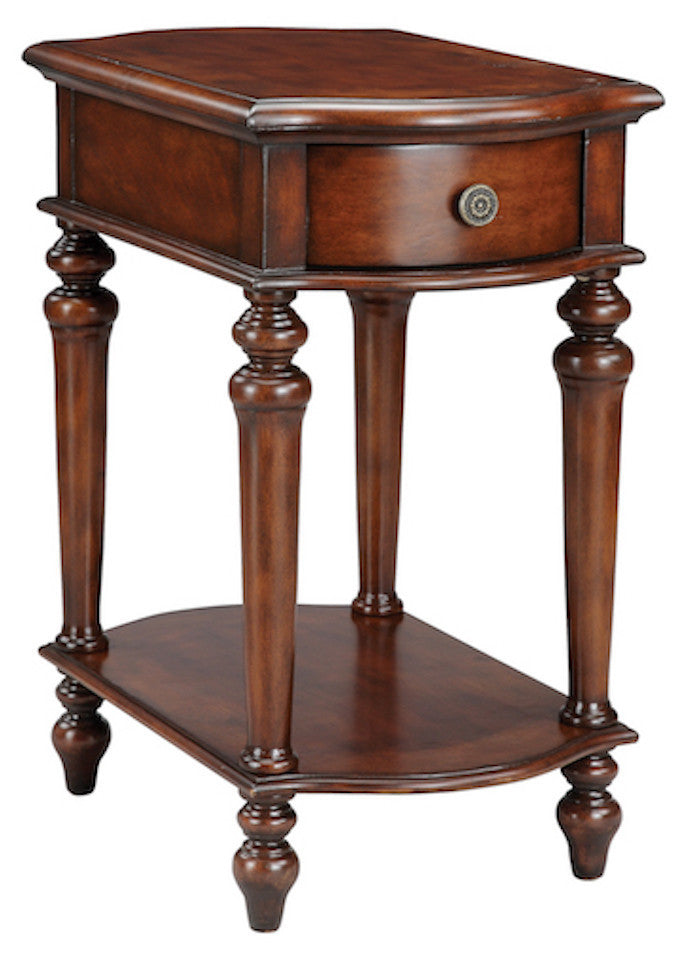 75722 - Norwood Brown Chairside Table - Free Shipping!, Chairside Tables, Stein World, - ReeceFurniture.com - Free Local Pick Ups: Frankenmuth, MI, Indianapolis, IN, Chicago Ridge, IL, and Detroit, MI