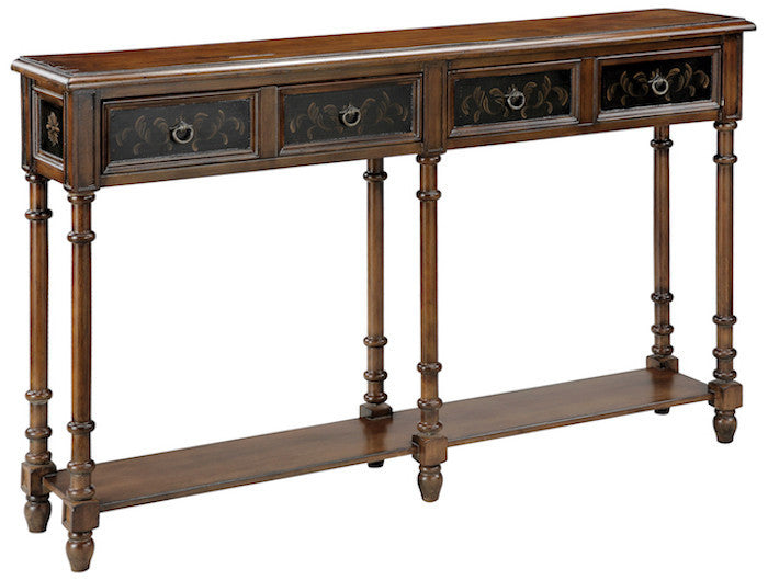 75782 - Taylor Black, Wood Tone Console Table - Free Shipping!, Accent Consoles, Stein World, - ReeceFurniture.com - Free Local Pick Ups: Frankenmuth, MI, Indianapolis, IN, Chicago Ridge, IL, and Detroit, MI