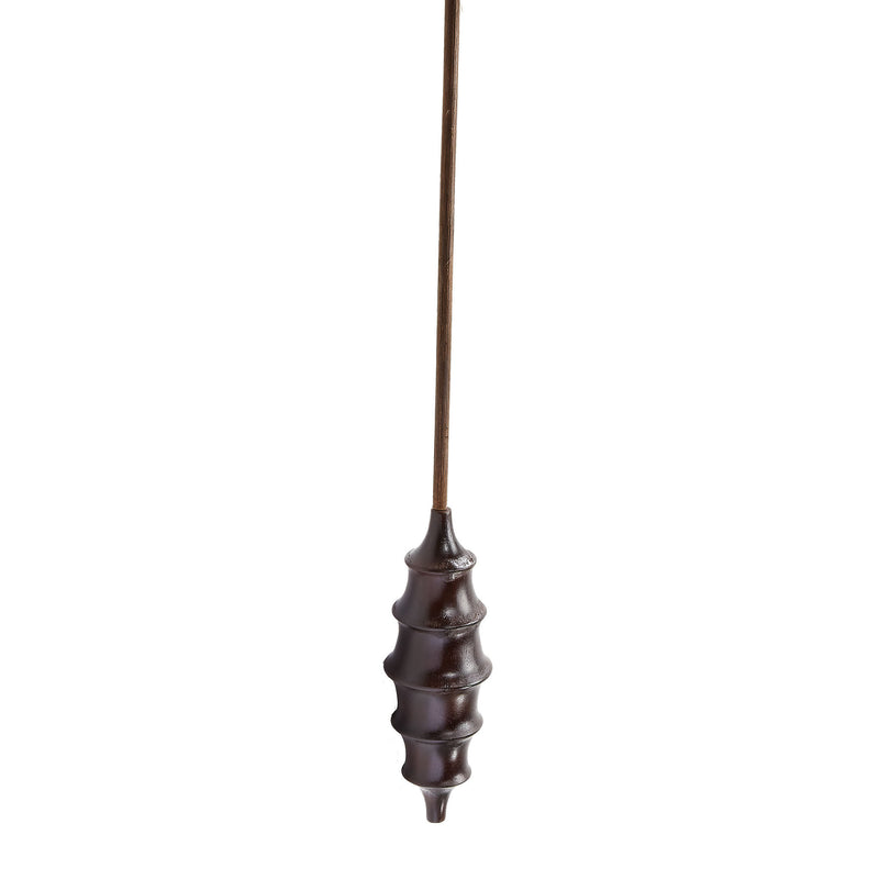 784082 Chocolate Hand Carved Cocoon Stalk Accessory - RauFurniture.com
