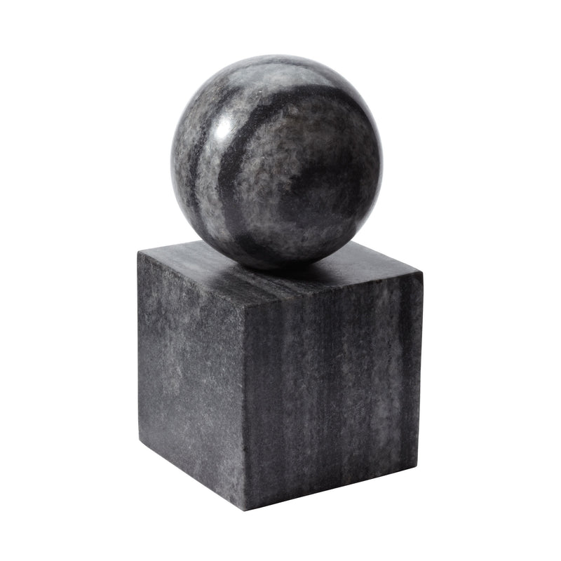 786022 Gray Marble Minimalist Bookend Bookend - RauFurniture.com
