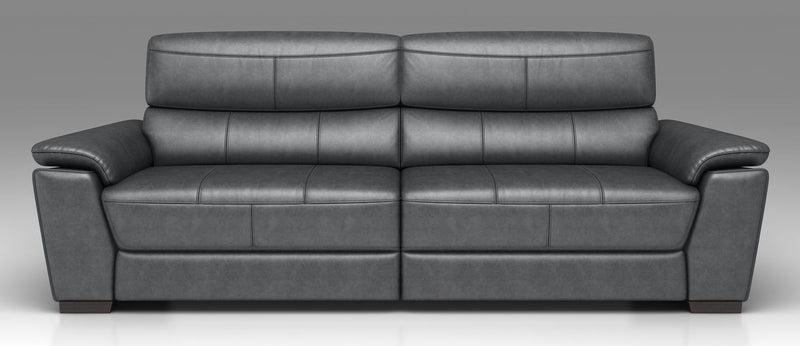 E8071S Morgan L215KLV Graystone Top Grain Leather Furniture - RauFurniture.com