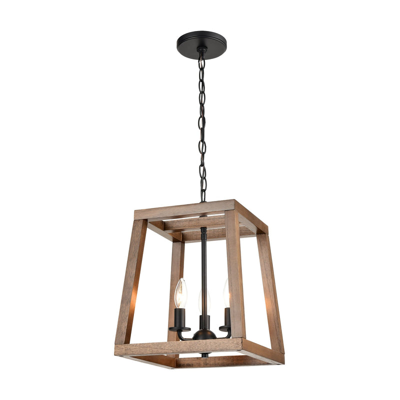 Barrow - Chandelier - Birchwood, Matte Black, Matte Black