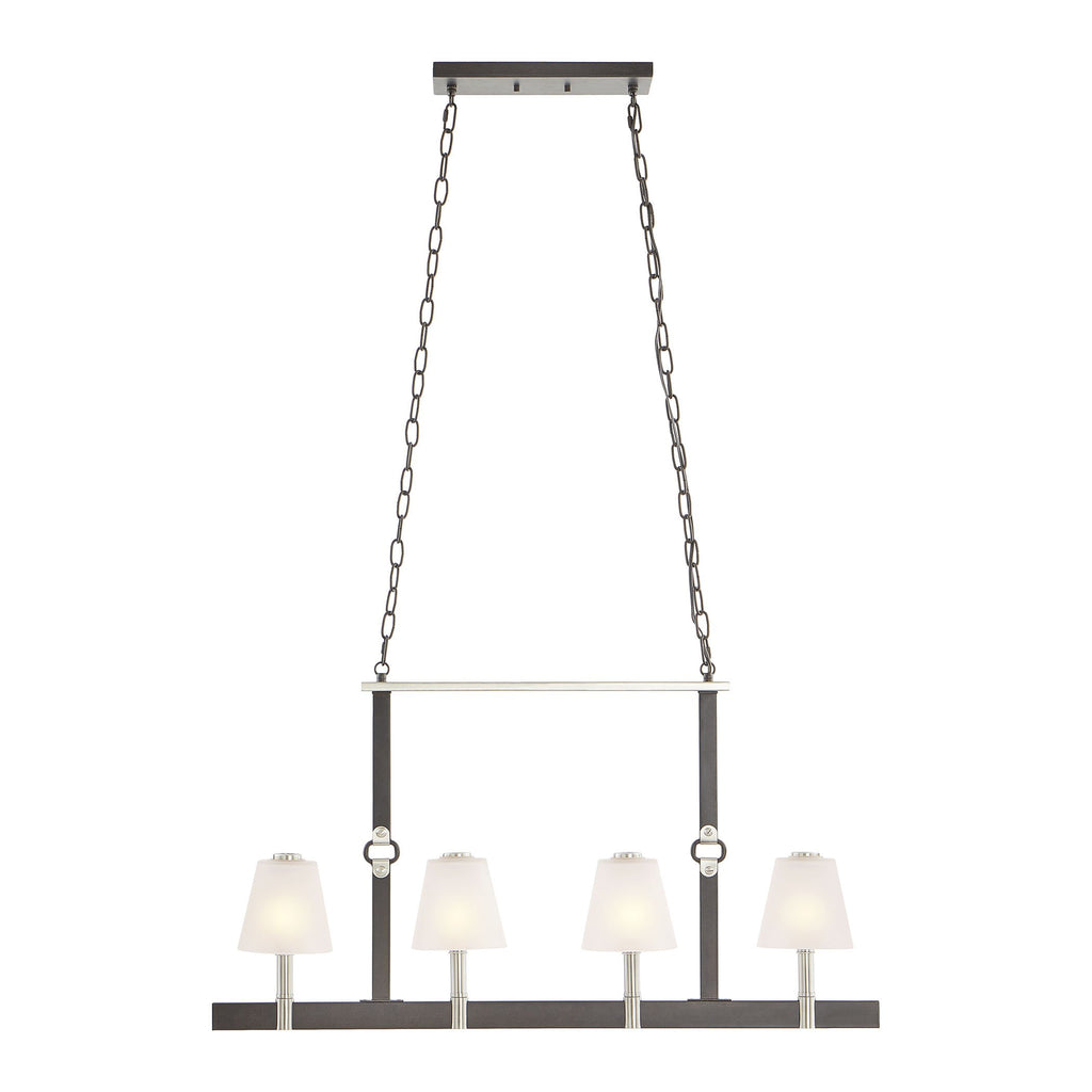 Armstrong Grove - Island Light - Espresso Brown, Satin Nickel