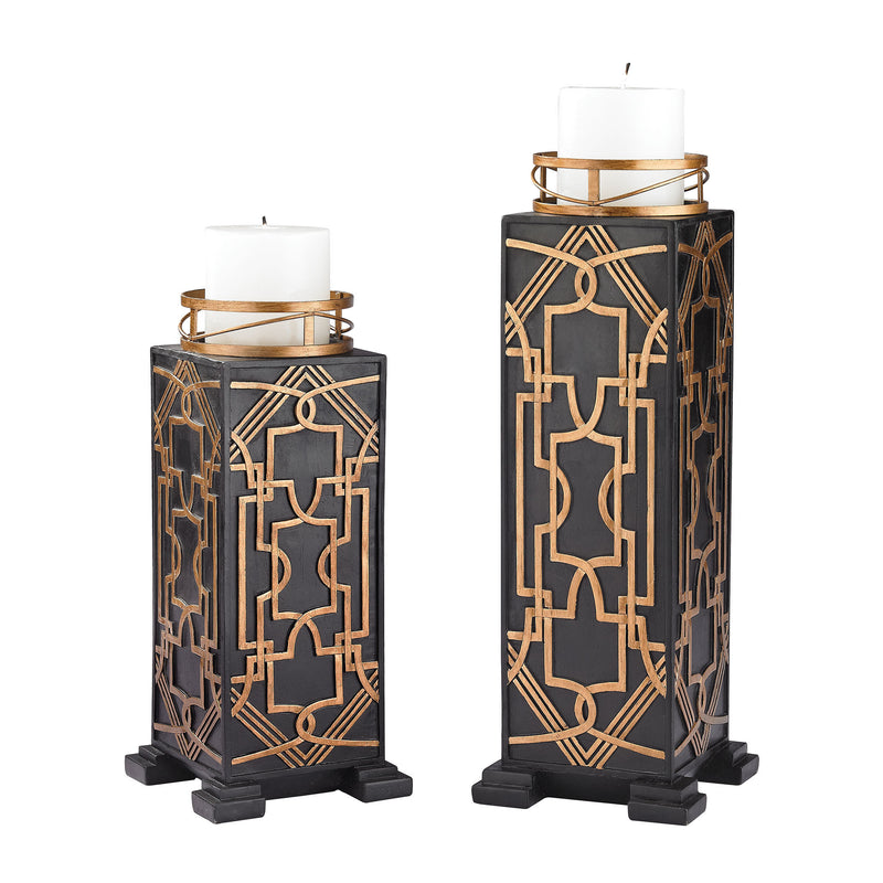 87-005/S2 Set of 2 Gatsby Candleholders Candle/Candle Holder - RauFurniture.com