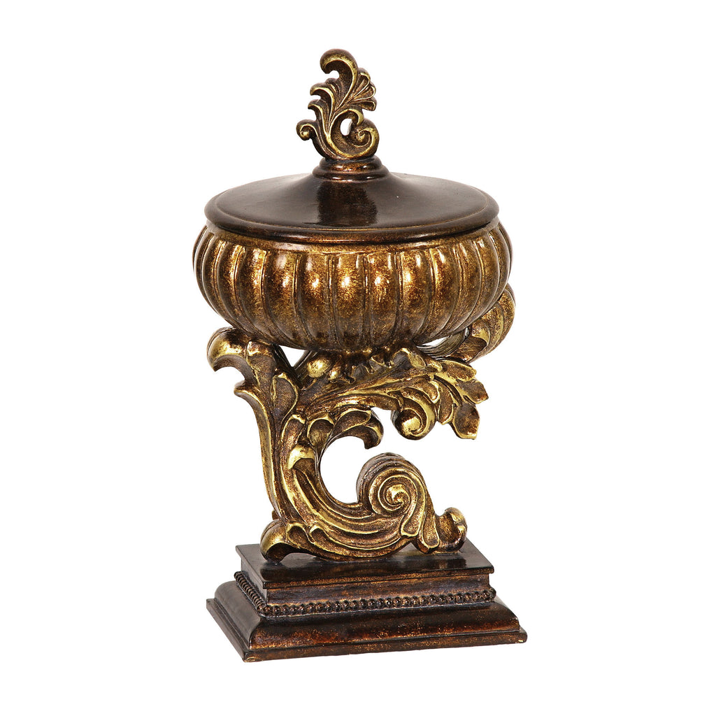 87-0456  Acanthus Compote Decorative Dish With Removable Lid Dish - RauFurniture.com