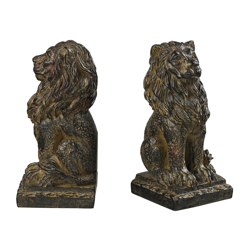 87-8014 Lion Bookends Bookend - RauFurniture.com