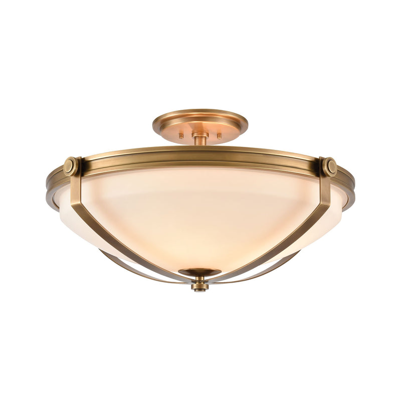 Connelly - Semi Flush Mount - Natural Brass