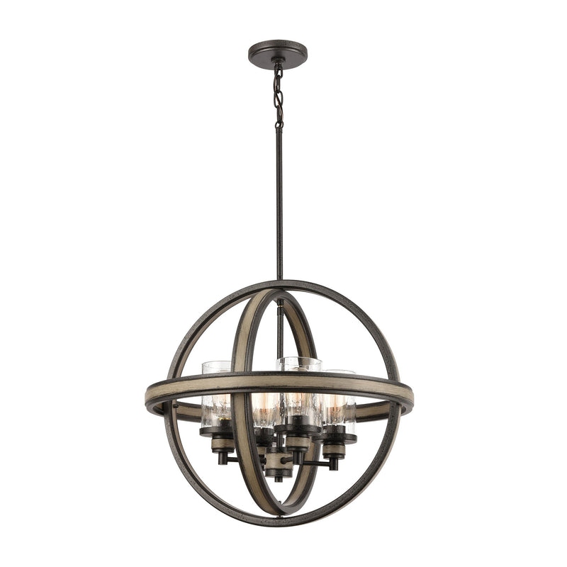 Beaufort - Chandelier - Anvil Iron, Distressed Antique Graywood, Distressed Antique Graywood