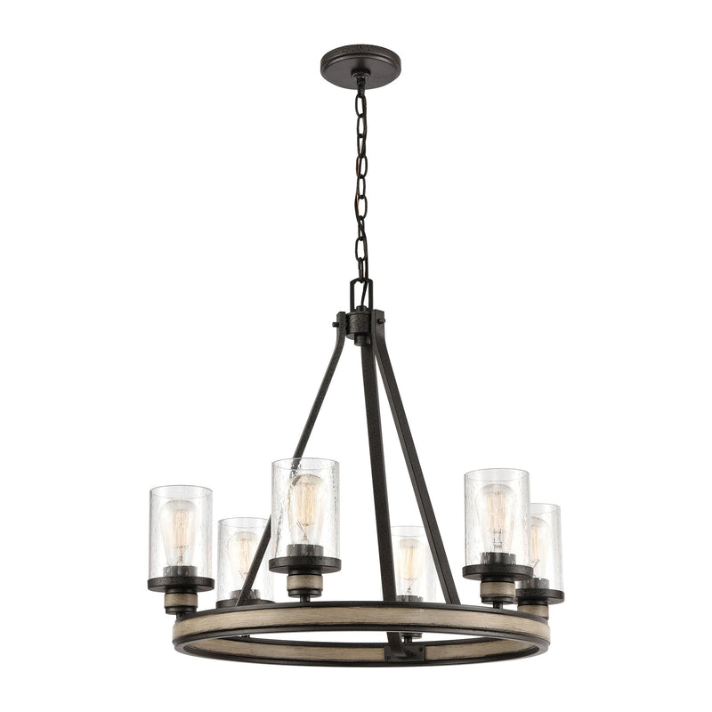 Beaufort - Chandelier - Anvil Iron, Distressed Antique Graywood, Distressed Antique Graywood