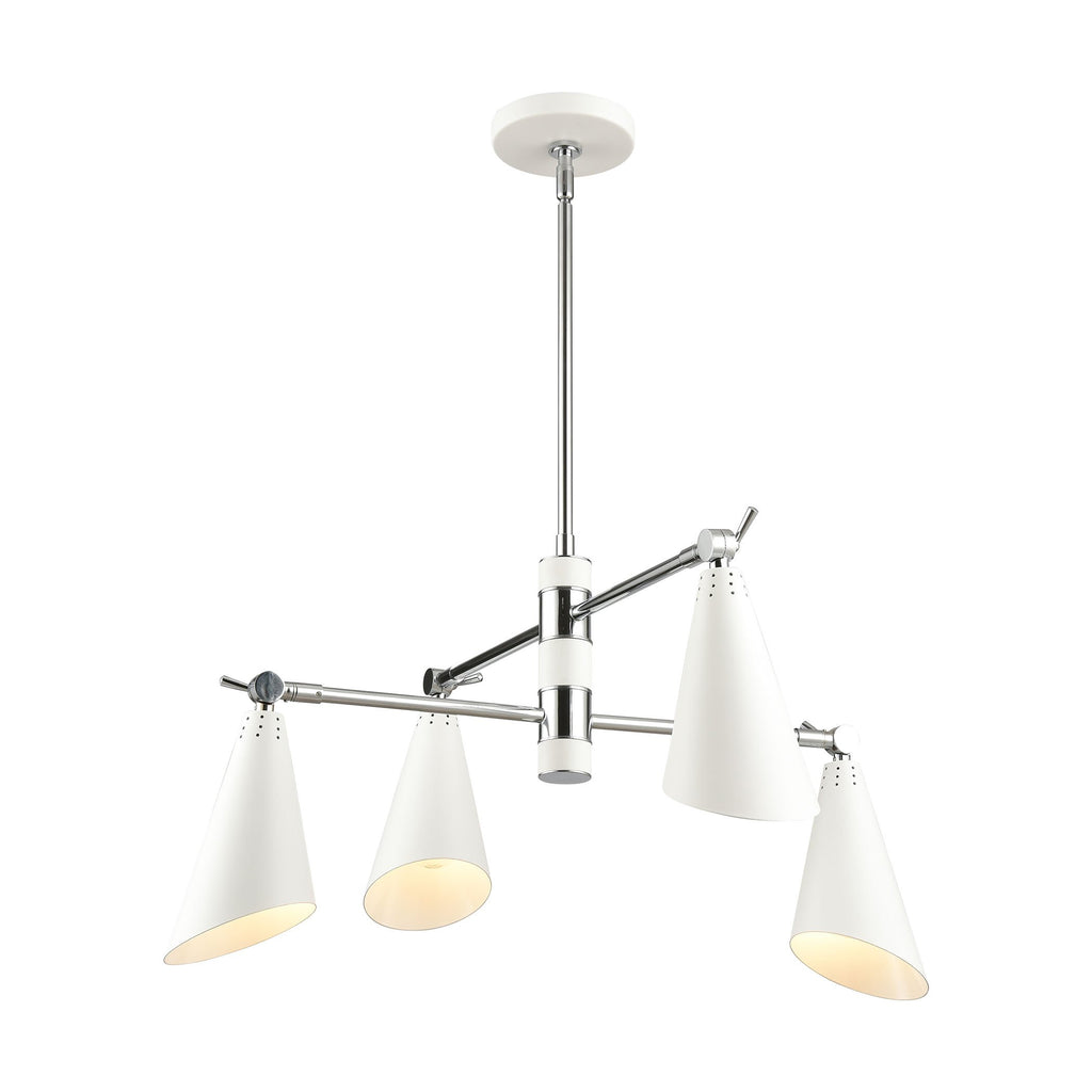 Calder - Chandelier - Polished Chrome, White