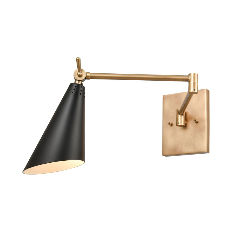 Calder - Sconce - Natural Brass, Matte Black