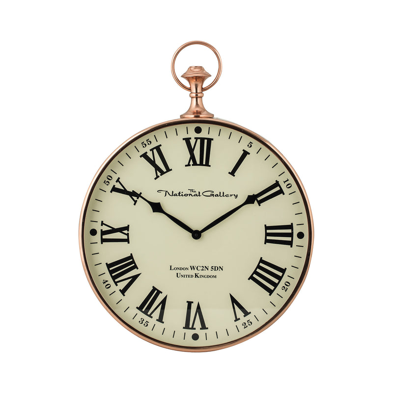 8984-014 Polished Copper Wall Clock Wall Clock - RauFurniture.com