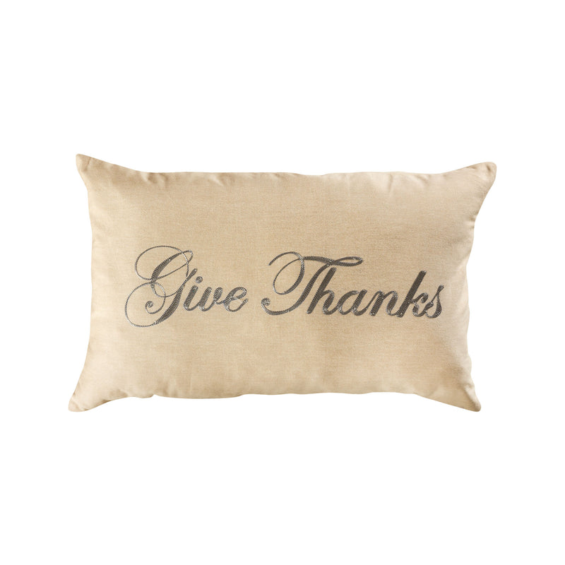 907159 - Give Thanks 16x26 Lumbar Pillow - COVER ONLY