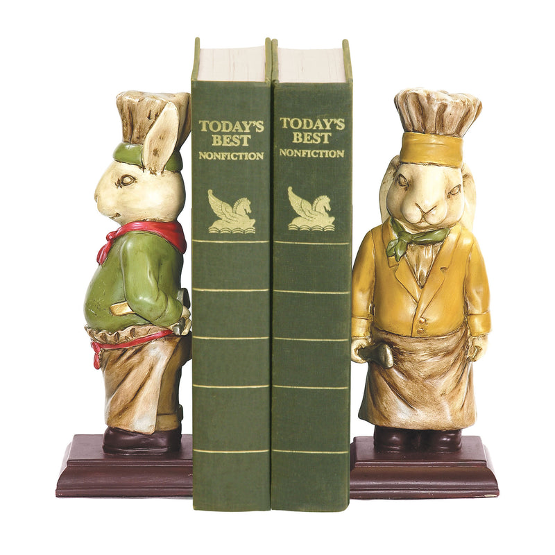 91-2799  Pair Of Chef Bunny Bookends Bookend - RauFurniture.com