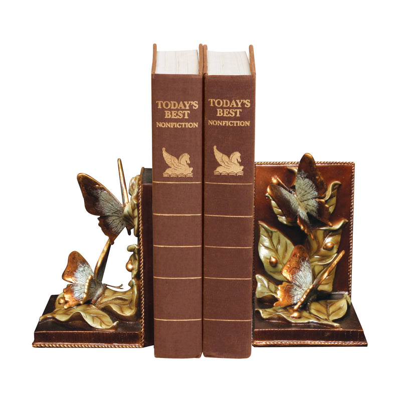 91-4504 Pair of Butterflies Foraging Bookend - RauFurniture.com