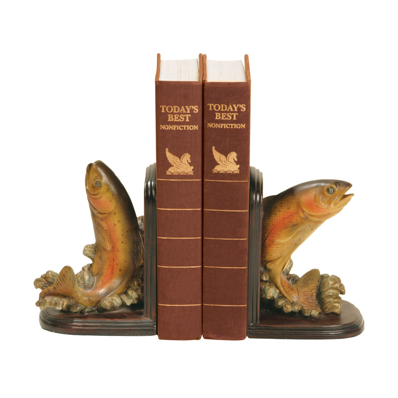 91-4653 Pair of Rainbow Trout Bookends Bookend - RauFurniture.com
