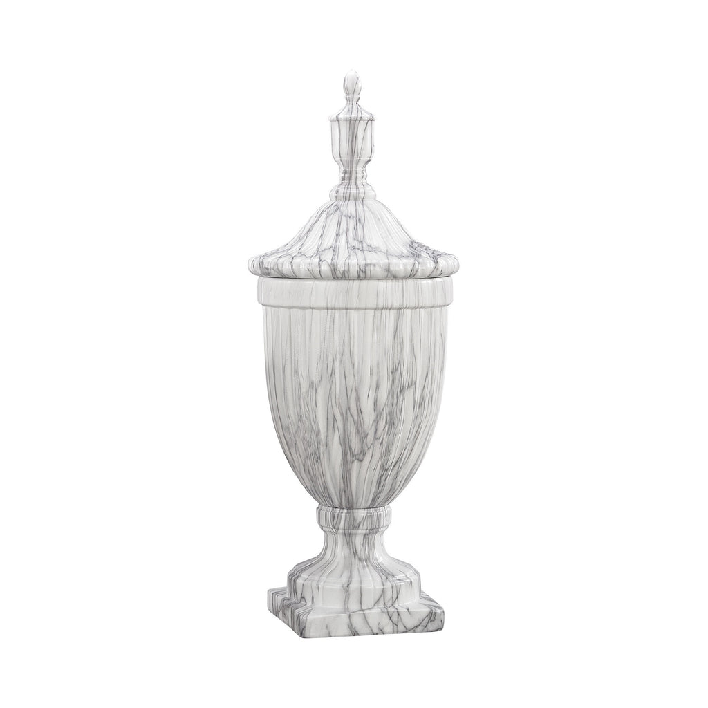 9167-051 Neuchatel Faux Marble Ceramic Urn - Large - Free Shipping! Vase/Urn - RauFurniture.com