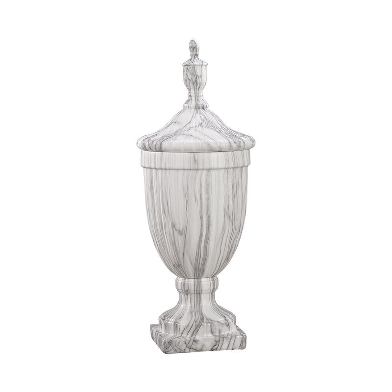9167-052 Neuchatel Faux Marble Ceramic Urn - Small - Free Shipping! Vase/Urn - RauFurniture.com