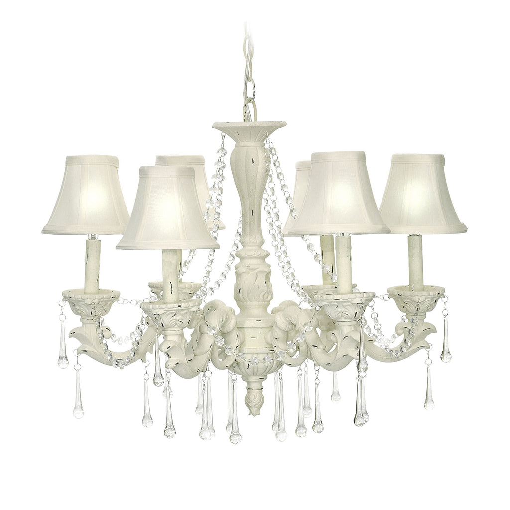 92-750 6-Light Blanche Boudoir - Free Shipping! Chandelier - RauFurniture.com