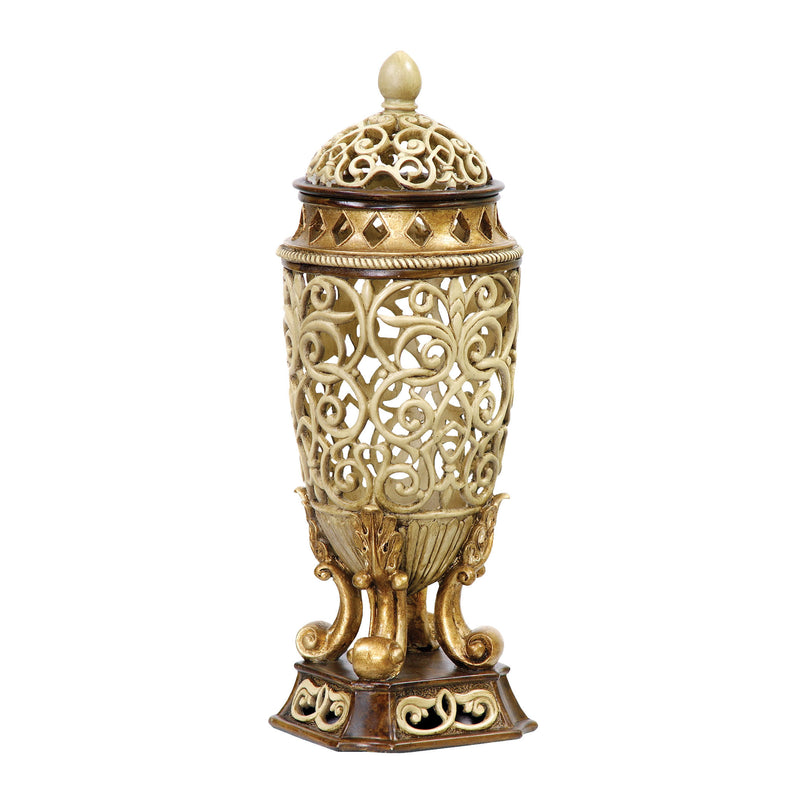 93-4436 Sculpted Ornate Urn Vase/Urn - RauFurniture.com