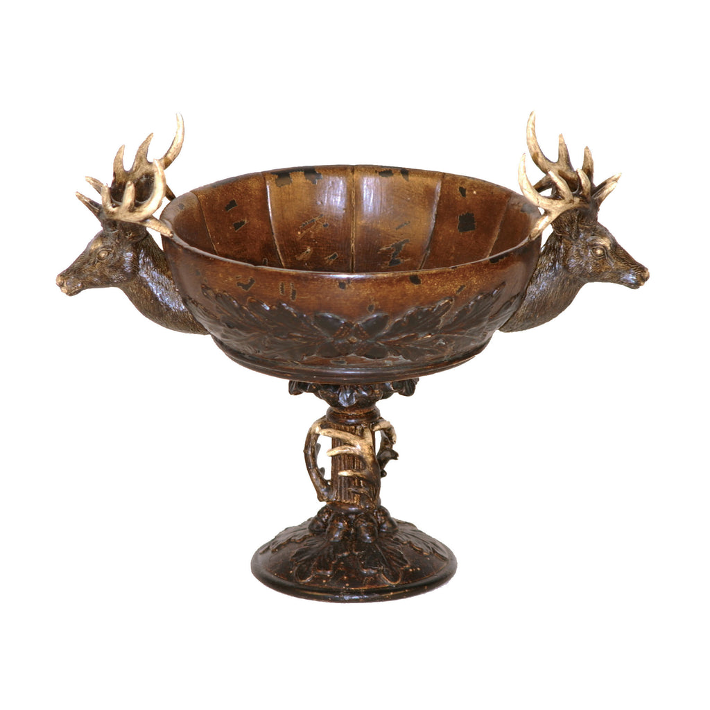 93-6470 Stag Red Deer Display Bowl Dish - RauFurniture.com
